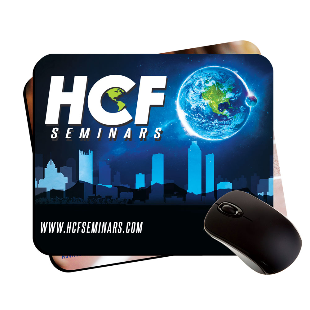 7.75x9.25x1/4" soft top mouse pads with rubber backing