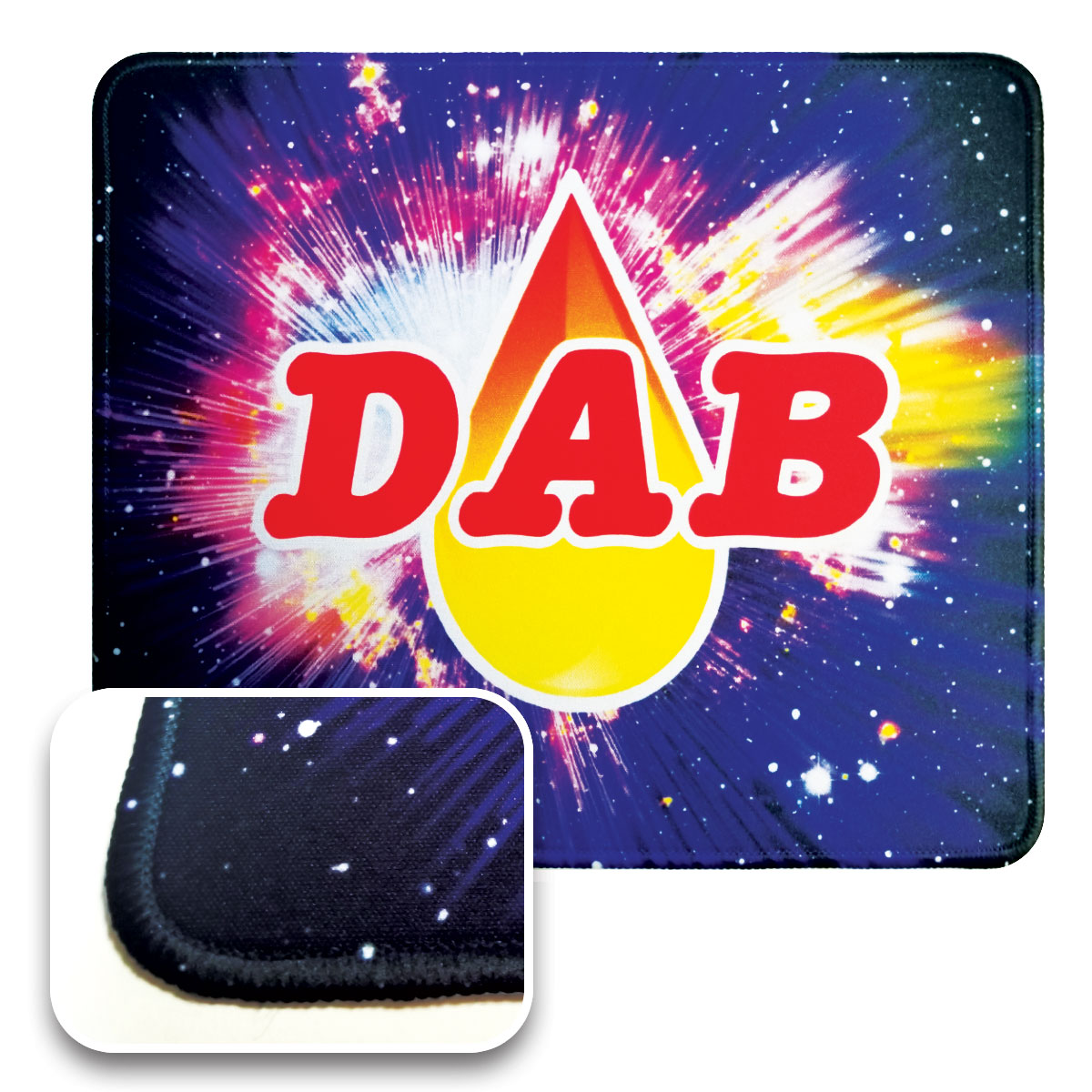8x9.5x1/8" customizable stitched edge dab mats