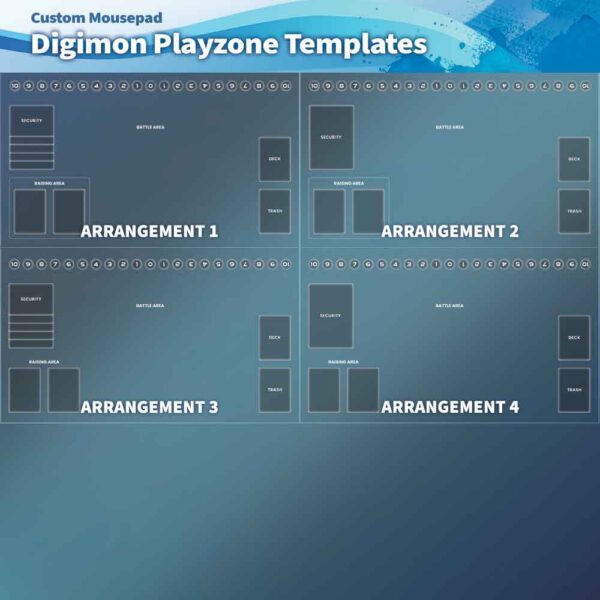 all available playzone arrangement templates for digimon