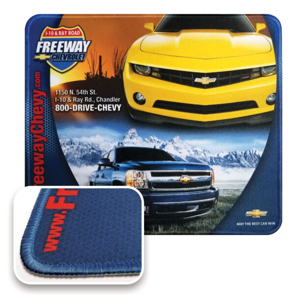 custom printed stitched edge gamer mouse pad 8x9.5x1/8"