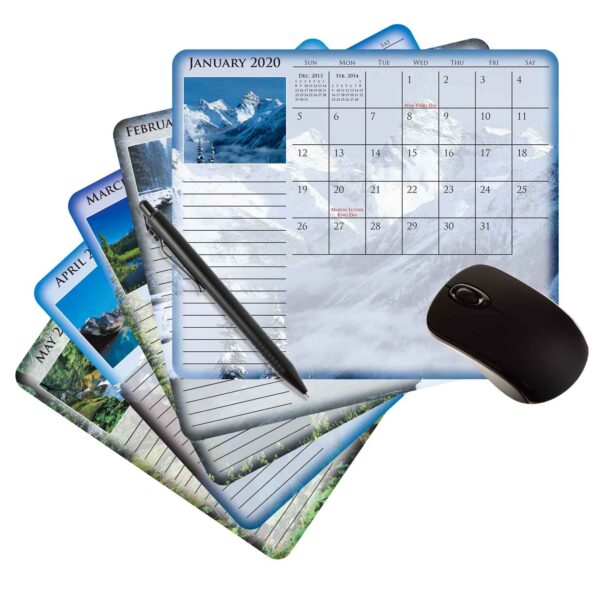 7.25x8.5" scenic 12 month calendar logo mouse paper 7.25x8.5" scenic 12 month calendar logo mouse paper