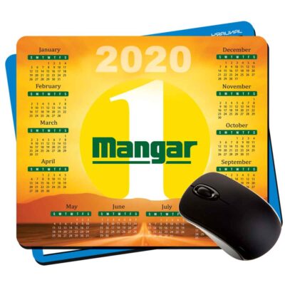 7.75x9.25x3/16" custom calendar mouse pads with rubber backing