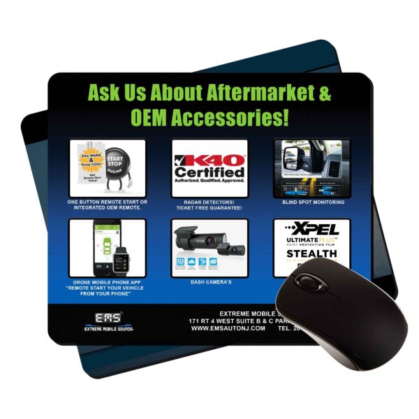 7.75x9.25x1/16" hard top customizable mouse pads with rubber backing