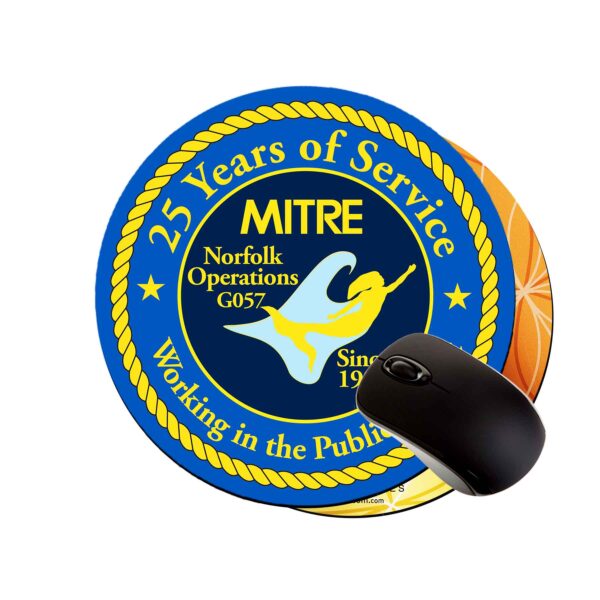 8" round hard top promo mouse pads 1/8" foam